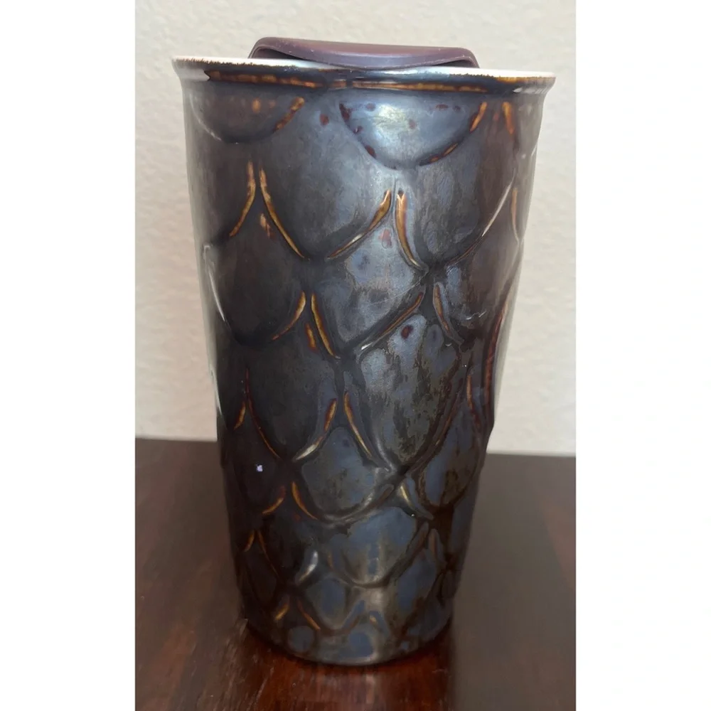 Starbucks‎ Bronze Mermaid Scales Anniversary Cermamic Mug Tumbler